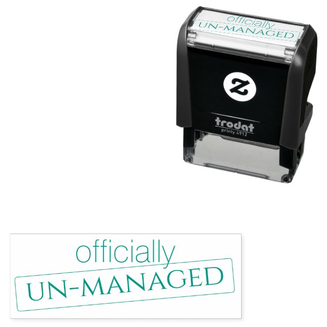 Officially un-managed retirement out of home  self-inking stamp (In Situ)
