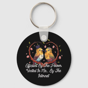 Officiant By The Power Vested In Me Priest Wedding Key Ring