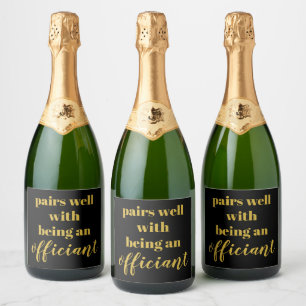 Officiant Proposal Gift Will You Marry Us Wine Sparkling Wine Label