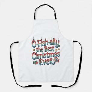 Offishally Best Christmas Ever Fishing Christmas Apron