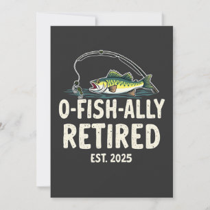 Offishally Retired Est. 2025 Retirement Fisher Dad Thank You Card
