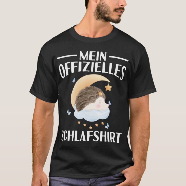 Offizielles Schlafshirt Nachthemd Schlafanzug Igel T-Shirt (Front)