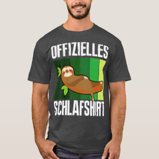 Offizielles Schlafshirt Schlafanzug Faultier T-Shirt