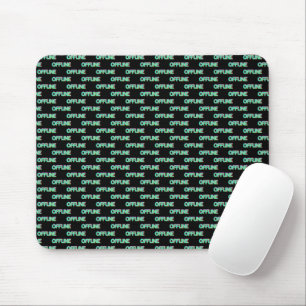 Offline Aesthetic Vaporwave Japanese Text Mouse Pad