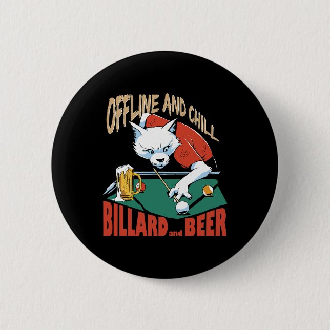 Offline Chill And Beer  6 Cm Round Badge (Front)
