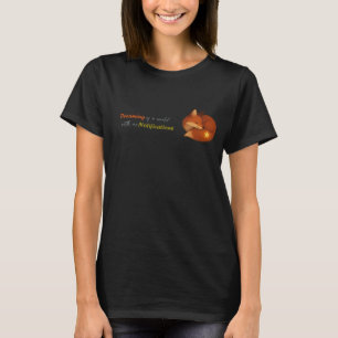 "Offline Dreams – Sleeping Fox Minimalist " T-Shirt