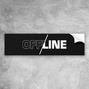 Offline   Geek Humour Bumper Sticker