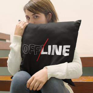 Offline Geek Humour Games Room Decor Cushion