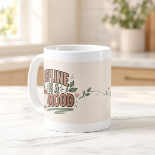 Offline Is A Mood Outlined Typography Mug