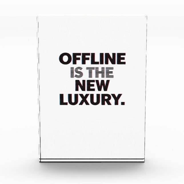 Offline Is The New Luxury: Digital Detox Quote Photo Block (Front)