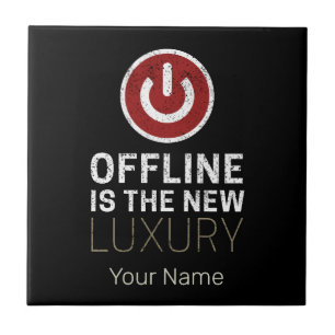 Offline Is The New Luxury Saying Pause Vintage Ceramic Tile