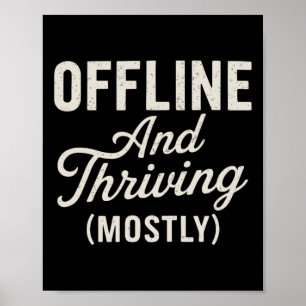 Offline Life Funny Mental Health  Poster
