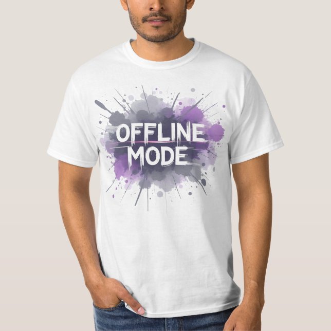 Offline Mode – Funny Relatable Social T-Shirt (Front)
