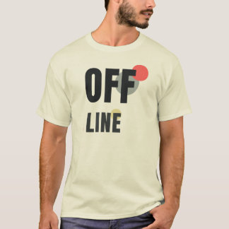 OFFLINE | Modern Minimalist Graphic Design T-Shirt