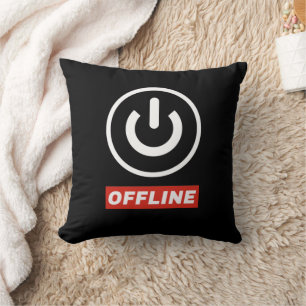 Offline Power Button To Relax Chill Or Switch Off Cushion