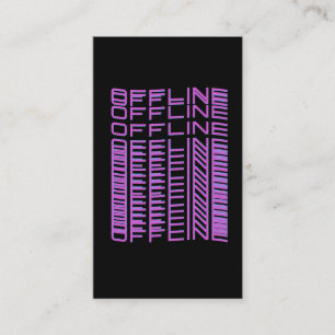 Offline Vintage Vaporwave Minimal 70s 80s Style Business Card