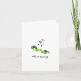 "Offline Zooming," blank greeting card