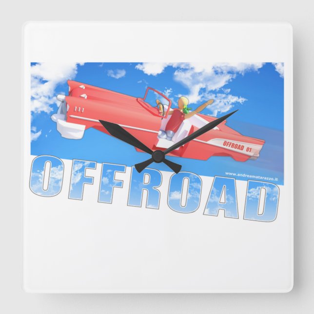 Offroad - 01  square wall clock (Front)