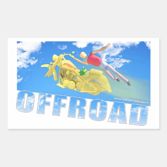 Offroad - 02   rectangular sticker (Front)