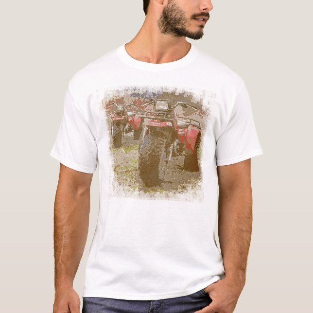 Offroad ATC All Terrain Cycle Distressed Grunge T-Shirt (Front)