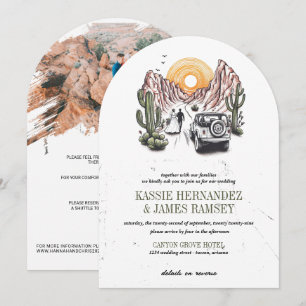 Offroad Canyon Couple Wedding Invitation