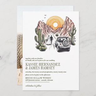 Offroad Canyon Couple Wedding Invitation
