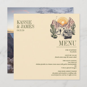 Offroad Canyon Couple Wedding Menu