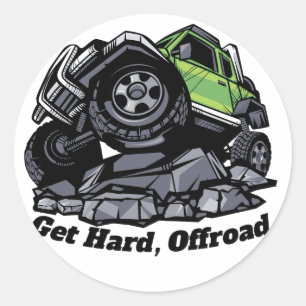 Offroad design for Offroading Driver  Classic Round Sticker