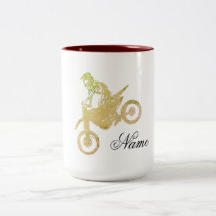 Offroad motcross Two-Tone coffee mug
