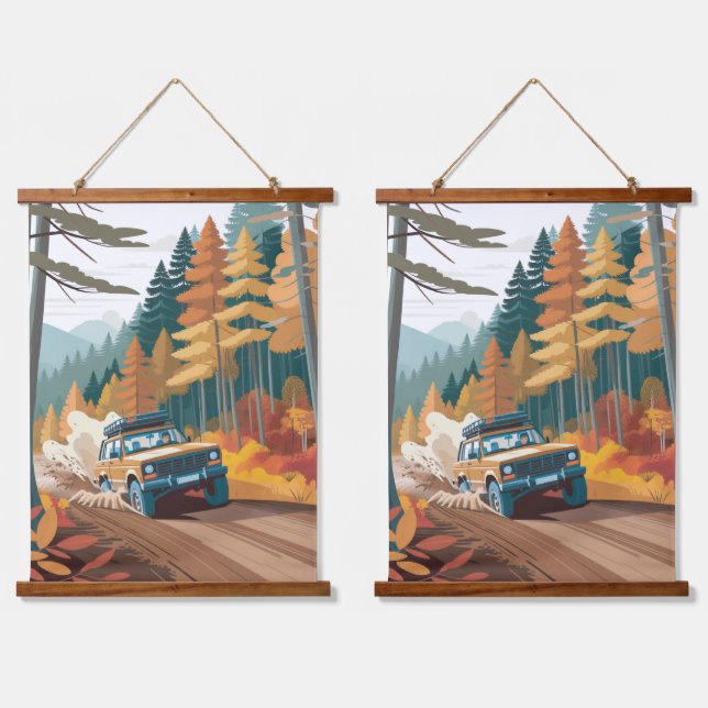 Offroad trip  hanging tapestry (Double)