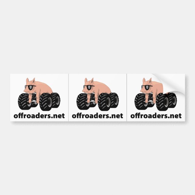 Offroaders Hedmark - 3 Web white Bumper Sticker (Front)