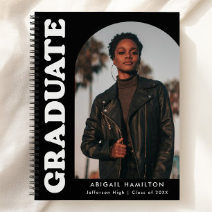 Offset Arch Black Photo Graduation Guest Book