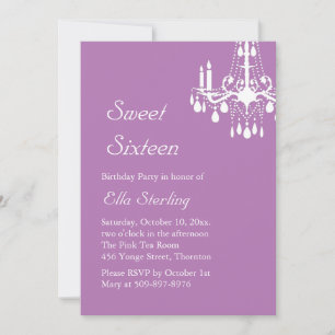 Offset Grand Ballroom Birthday Invitation (purple)