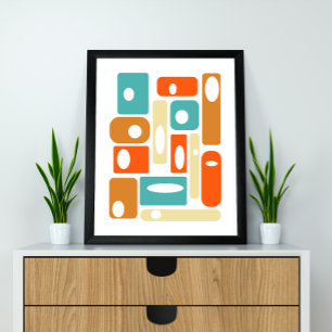 Offset Mid Century Modern Styled Poster