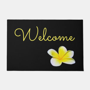 Offset Plumeria Doormat