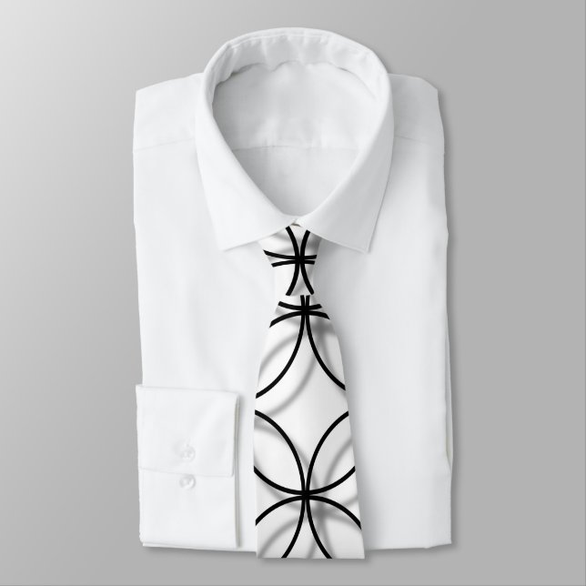 Offset Shadow Circles Tie (Tied)