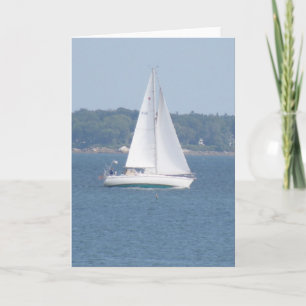 Offshore Cruise Sailing Greeting Card
