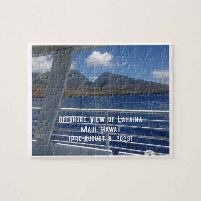 Offshore View of Lahaina (Pre-August 8, 2023) Jigsaw Puzzle (Horizontal)