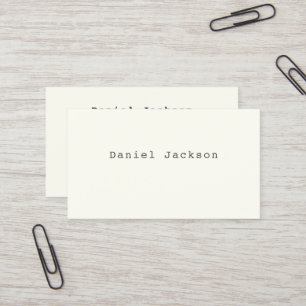 Offwhite II Minimal Typewriter Font Business Card