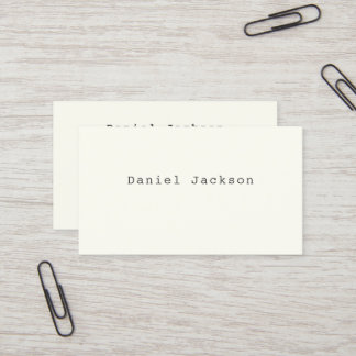 Offwhite II Minimal Typewriter Font Business Card