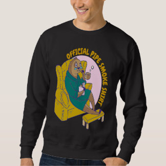 oficial pipe smoke  sloth sweatshirt