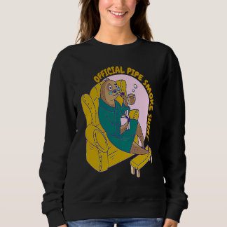 oficial pipe smoke  sloth sweatshirt