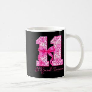 Oficial Preteen 11th Birthday Girl Pink Coquette B Coffee Mug
