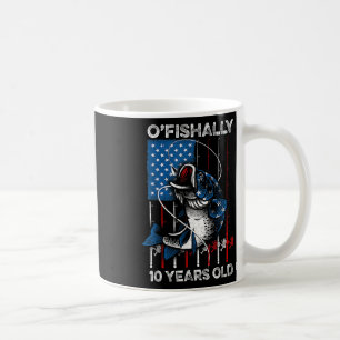 Ofishally 10 Year Old Shirt 10th Birthday Fishing Coffee Mug