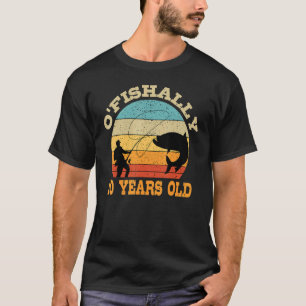 O'Fishally 10 Years Old Fishing Birthday Theme Par T-Shirt