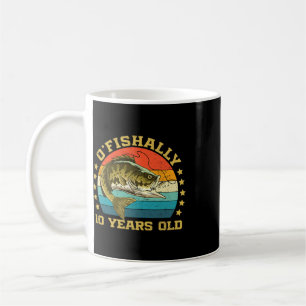 Ofishally 10 Years Old Funny Fishing Birthday Fish Coffee Mug