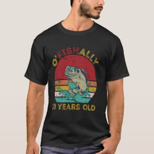 Ofishally 10 Years Old Funny Fishing Birthday Fish T-Shirt