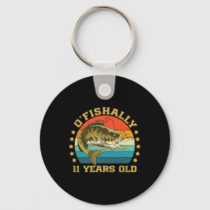 Ofishally 11 Years Old Funny Fishing Birthday Fish Key Ring