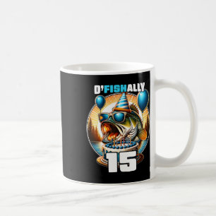 O'fishally 15 Years Old Fishing Birthday 15th Bday Coffee Mug