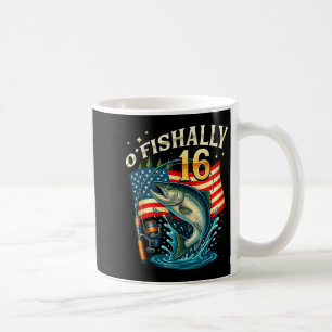 O'fishally 16 Years Old Fishing 16th Birthday Boys Coffee Mug